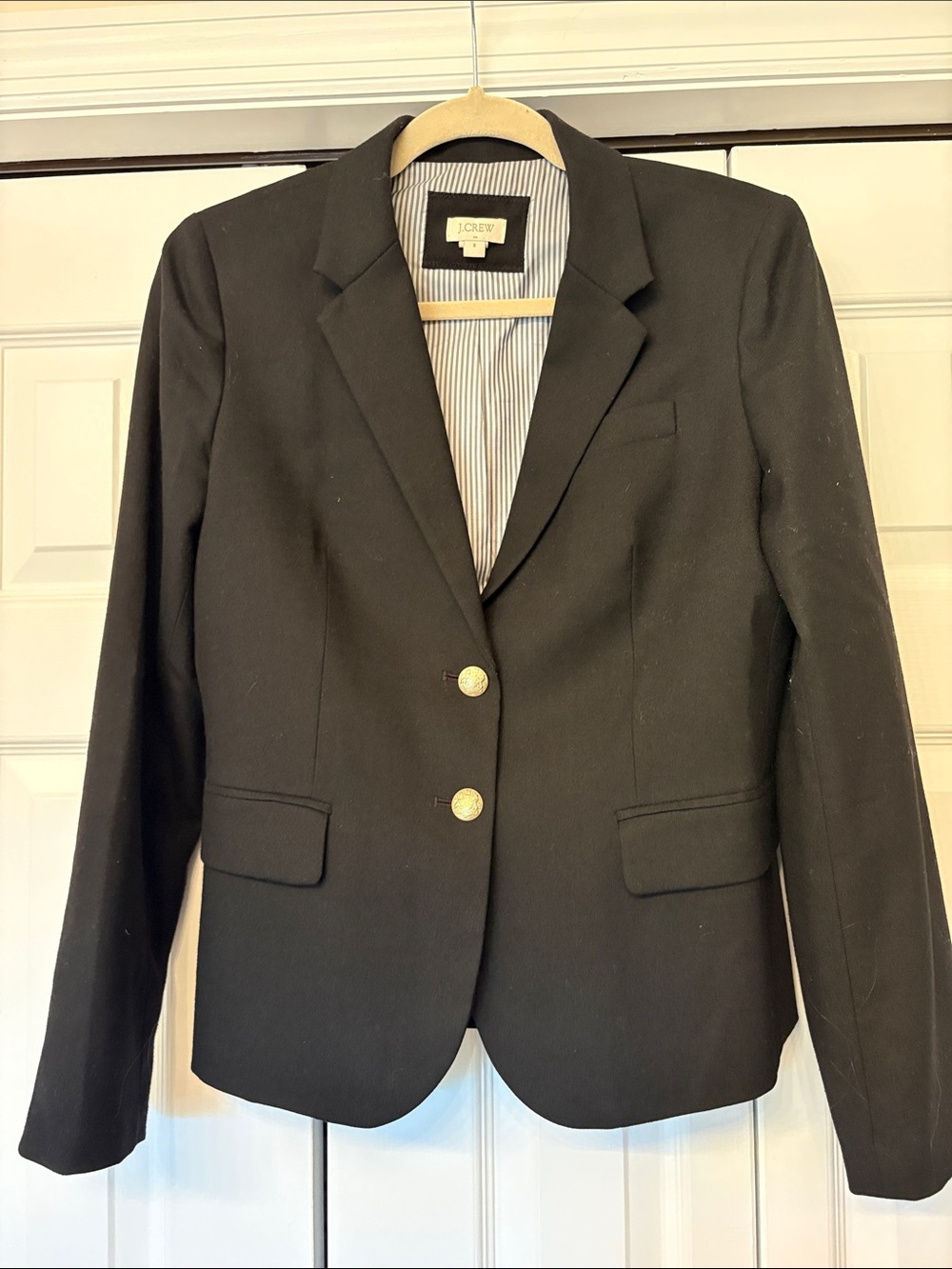 J. Crew Black Tailored Blazer with Gold Buttons - Picture 8 of 8